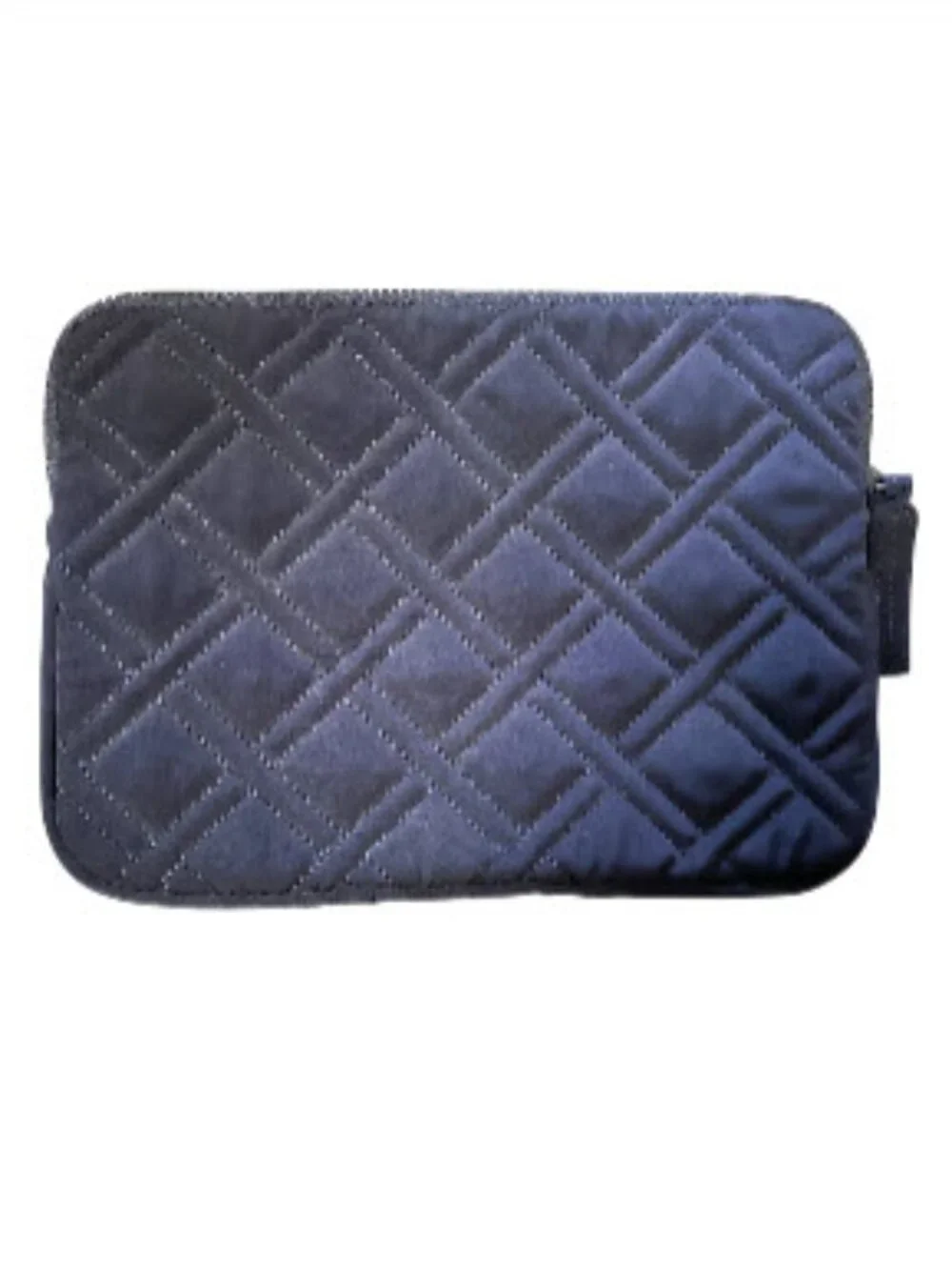 Vera Bradley Navy Quilted Cosmetic Bag Makeup Pouch Toiletry Organizer Zip